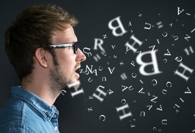 man speaking