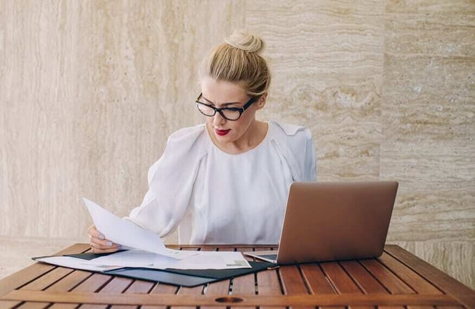 professional reviewing reports